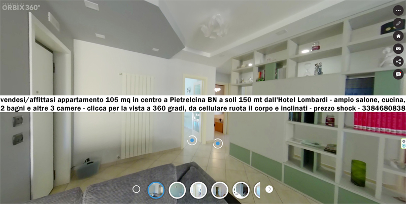 Vendita appartamento a Pietrelcina 105 metri quadri - Tel. 338 468 0838 - Vista in 3D - Per la visualizzazione si consiglia Google Chrome